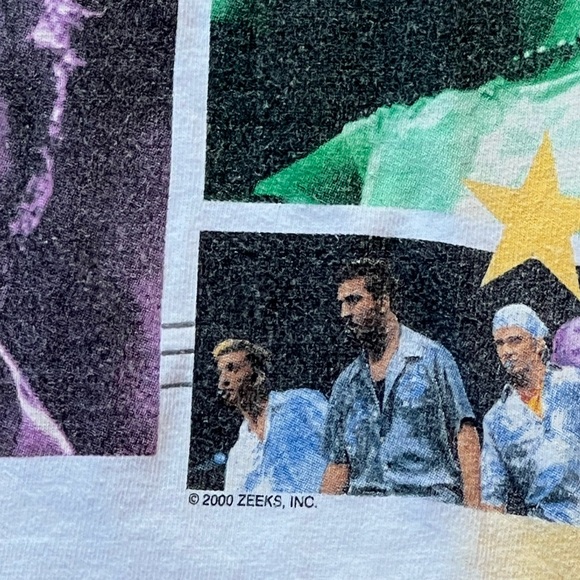 2000s *NSYNC vintage concert tour tshirt white size medium cut tag double stitch - Picture 3 of 3